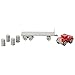 Max Tow Truck 87230 Mini Haulers Red Semi Truck with Barrels Vehicle