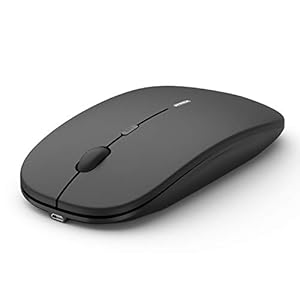 Anmck Wireless Mouse, Silent Rechargeable Mouse for Laptop Computer PC,1600 DPI 3 Adjustment Levels Slim Mini Noiseless…