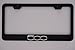 Fiat 500 Black License Plate Frame with Caps