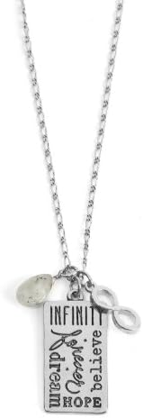 Foxy Originals Exquisite Metallic Heart and Soul Infinity Necklace Silver Plated