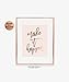 DIGIBUDDHA Make It Happen Rose Gold Foil Decor Home Pink Wall Art Print Inspirational Motivational Quote Metallic Pink Poster 8 inches x 10 inches A17