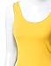 TWINTH Scoop Neck Styleish Sccop Neck Midi Slim Dress Yellow M