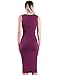 TAM WARE Women's Classic Slim Fit Sleeveless Midi Dress TWCWD051-BURGUNDY-US S/M(Tag Size M)