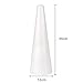 Pllieay 14 Inches White Flora Craft Foam Cone for Christmas Tree Craft and Decorations