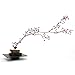 Fityle 4Pcs ~Square_L Plastic Ikebana Suiban Vase Tray Bonsai Flower Container~Various Shape,Black