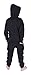 Noroze Boys Girls Kids Hoodie Jumpsuit Onesie One Piece Pajamas (Skeleton Black, 11/12 Years)