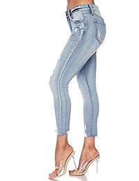 Pantalones vaqueros para dama de 2.8 en con ribete a la moda, talla mediana, para dama