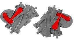 LEGO DUPLO Eisenbahn Zubehör Set --- 2 Weichen aus Set 10506