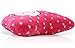 FINEX 2 pcs Set Hello Kitty Bone Head Neck Rest Pillow Cushion for Car Rose Red Pink & White Polka Dot Auto Accessories