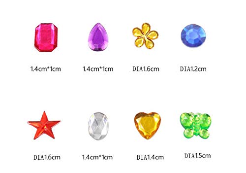 Carykon Colorful Acrylic Diamond Crystals Gems Jewels for Table Scatters Vase Fillers Event Wedding Party Birthday Decoration Pirate Treasure-Pack of 200, 4 Patterns