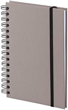 Rössler Papier 1875452491 - S.O.H.O. Wire-O notitieblok met elastische sluiting, DIN A5, 21,8 x 15,5 x 2 cm, 80 vel, taupe, 1 stuk