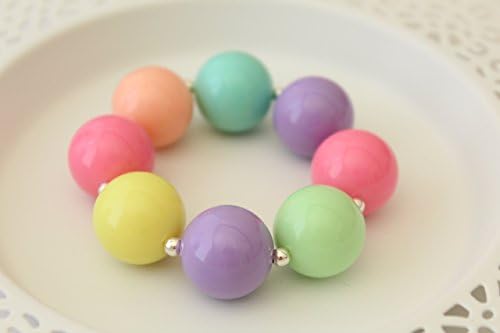 Pastel Easter Holiday Chunky Bracelet Jewelry for Kids 6"