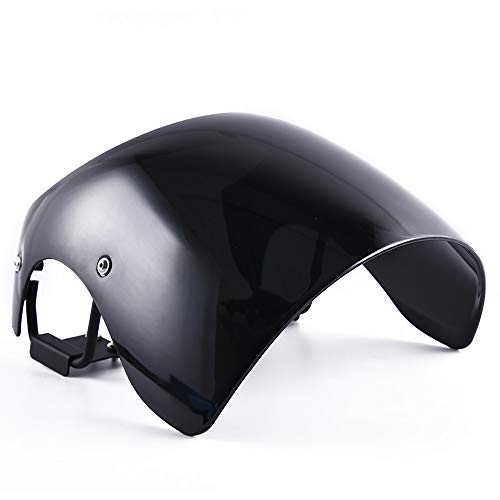 FATExpress Windshield with Bracket for 2018 Kawasaki Z900RS Motorcycle Aftermarket Plastic Windscreen Cafe Racer Fairing Wind Shield Screen Protector 18 (Smoke)