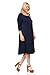 Pastel by Vivienne Women's A-Line Swing Midi Dress Plus Size Casual Curvy Formal 3X-Large Navy
