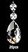 Fushing 20Pcs Chandelier Crystals, Clear Teardrop Crystal Chandelier Pendants Parts Beads, Hanging Crystals for Chandeliers(50mm, Clear)