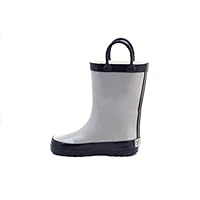 Timbee Gray & Navy Rubber Rain Boot Size 8 Grey