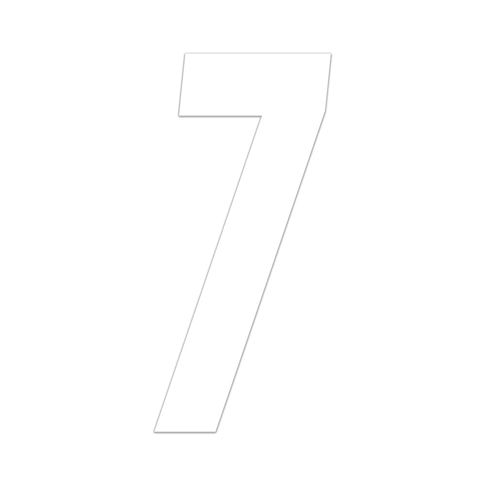 Quattroerre Cross Number 7, h 10 cm, White