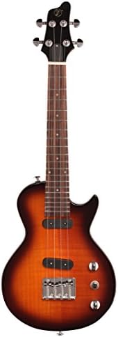 Vorson FLPUK-2 LP-Style Electric Ukulele with Gig Bag, Flame Maple