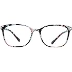 VisionGlobal Blue Light Blocking Glasses for Women, Anti Eyestrain, Computer Reading, TV Glasses, Stylish Square Frame, Anti Glare(No Magnification)