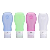 Luxebell Travel Bottles, TSA Approved Toiletry Containers, Set of 4