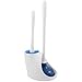 Plumb Craft Toilet Plunger and Cleaning Brush Combo Kit with Caddy – Durable, Heavy-Duty Toilet Brush and Plunger for Most Toilet Types with Sanitary Storage (White/Blue)