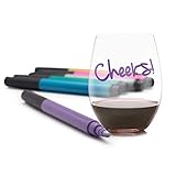 VinoVivo Wine Glass Markers That Write On Glass, Wine Pens (6 Pack)