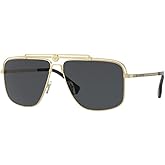 Versace VE2242 Rectangular Sunglasses for Men +BUNDLE with ACCESSORY EYEWEAR KIT