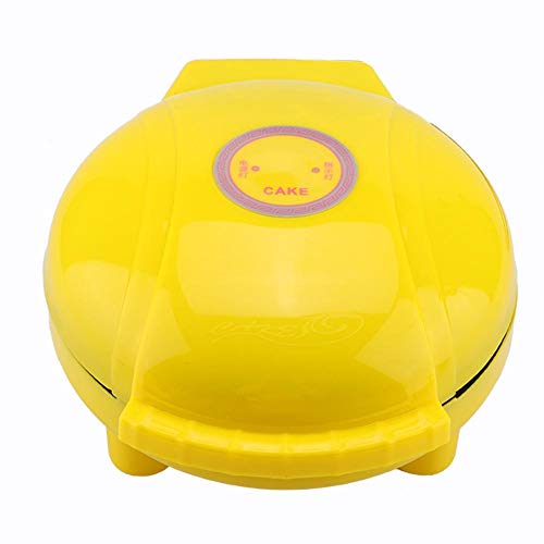 Multifunction Electric Baking Cake Maker,Yellow Cartoon Cupcake Machine Mold Breakfast DIY,Cute 7 Different Shaped,US Plug 110V