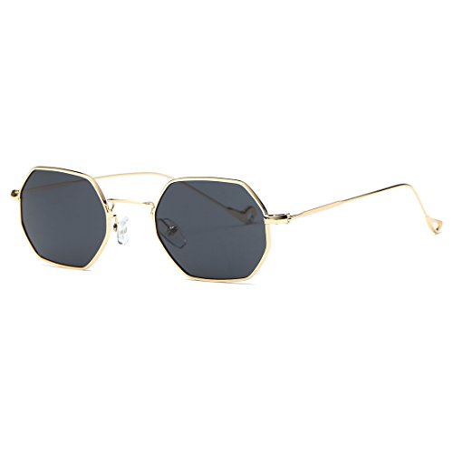 Aevogue unisex sunglasses small metal frame asymmetry t…