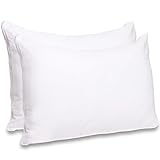 Mellanni Cotton Pillow Cases w/Zipper - Set of 2 King Pillow Covers, Protectors for Allergy Relief 20 x 40 Inches (2-Pack King, White)