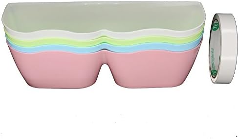 Wall Mounted Shoes Rack -THREE TO ONE Sticky Hanging Shoe Organizers Shelves Include 1 Roll Double Sided Adhesive Tape 4 Colors 4 PCS