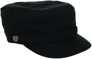 Busker Cap, Black Herringbone, Large 