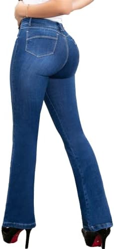 thumbnail image 2 of Butt Lifting Jeans For Women Mid Rise Colombian Jeans Skinny Levanta Cola Pantalones Colombianos Levanta Para Mujer Size 1 Blue 2 of 14