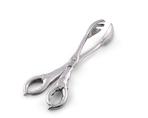 Arthur Court Designs Crab Heavy Duty Aluminum Serving Tong, Polished Salad Servers, Buffet Party Catering Serving Tongs, Durable Salad Servers for Kitchen Perfect for Salad/Ice/Bread Tong 10.5 inc