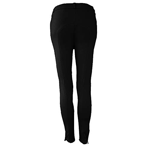 One Stop Equine Shop Lyla Children's Low Rise Pull-On Breech (Black, 10)