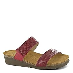 NAOT Footwear Women's Blake Wedge Sandal Red