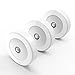 3PCS Motion Sensor Light Battery-Powered LED Night Light Cordless Wall Light Stick-Anywhere Step Light for Hallway, Closet, Stairs, Bedroom, Nursery (White)
