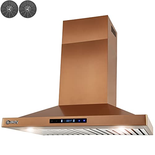 AKDY RH0406CFL Range Hood, 30", Copper Stainless Steel Pricepulse