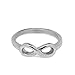 Loralyn Designs Simple Silver Infinity Promise Ring Stainless Steel Jewelry for Women