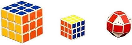 Elizi Enterprises 3-D Puzzle 3x3x3 Cube Mini 3x3x3 Cube Snake Puzzle Combo Sticker-Less