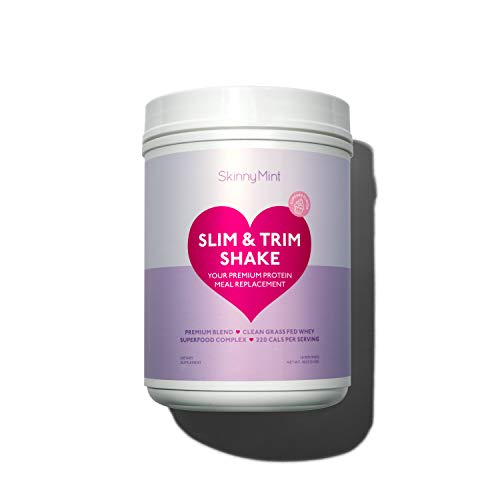 SkinnyMint Slim & Trim Shake Meal Replacement Shakes for Women Creamy Cupcake Flavor