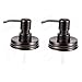 The Southern Jarring Co. Oil-Rubbed Bronze Stainless Steel Mason Jar Hand and Dish Soap Dispenser Lids (2) - Rustproof - Rustic Farmhouse Soap Pumps for Mason Jar Decor