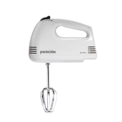 Proctor Silex 62509PS 5Speed Hand Mixer, White The Home Kitchen Store