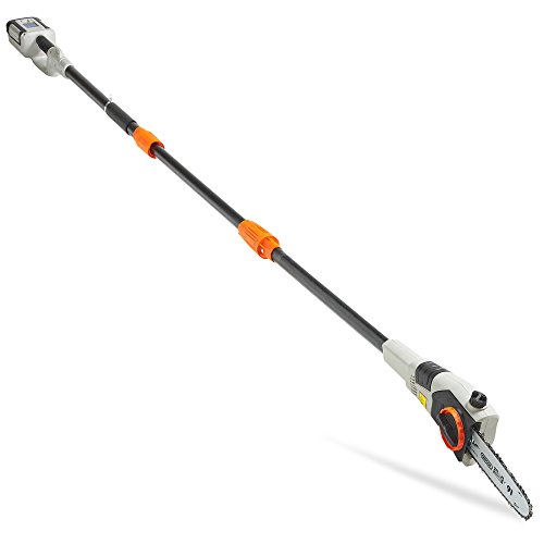 VonHaus 40V Max 8″ Cordless Pole Saw with Telescopic Pole 4.0Ah LithiumIon Battery and