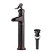 MYHB Mlan1509H Single Hole Control Bathroom Waterfall Vessel Sink Faucet and Pop Up Drain Without Overflow, Oil Rubbed Bronze