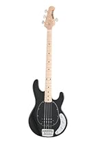 Ernie Ball Music Man Stingray 4 Bass, Black, Single Humbucker, Maple Board
