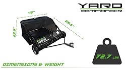 YARD COMMANDER - 42-Inch Tow Behind Lawn Sweeper