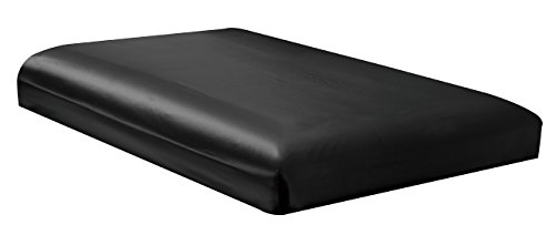 Queen size, bridal satin solid black fitted bed sheet - super sil…