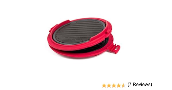 B.Bad 70120 - Grill para microondas redondo, color negro y rojo ...