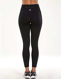 Pantalones de entrenamiento SYROKAN de cintura alta para dama Leggings para correr con bolsillo trasero con cremallera